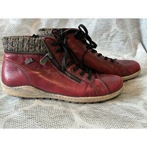 Remonte lace up boots in Wine SZ 39